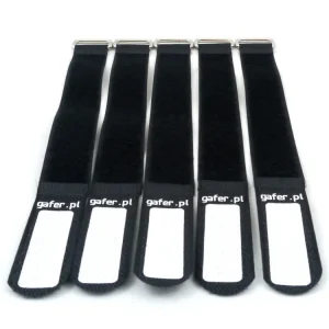 Sale GAFER.PL Kabelbinder Klettverschluss 25x260mm 5er Pack sw