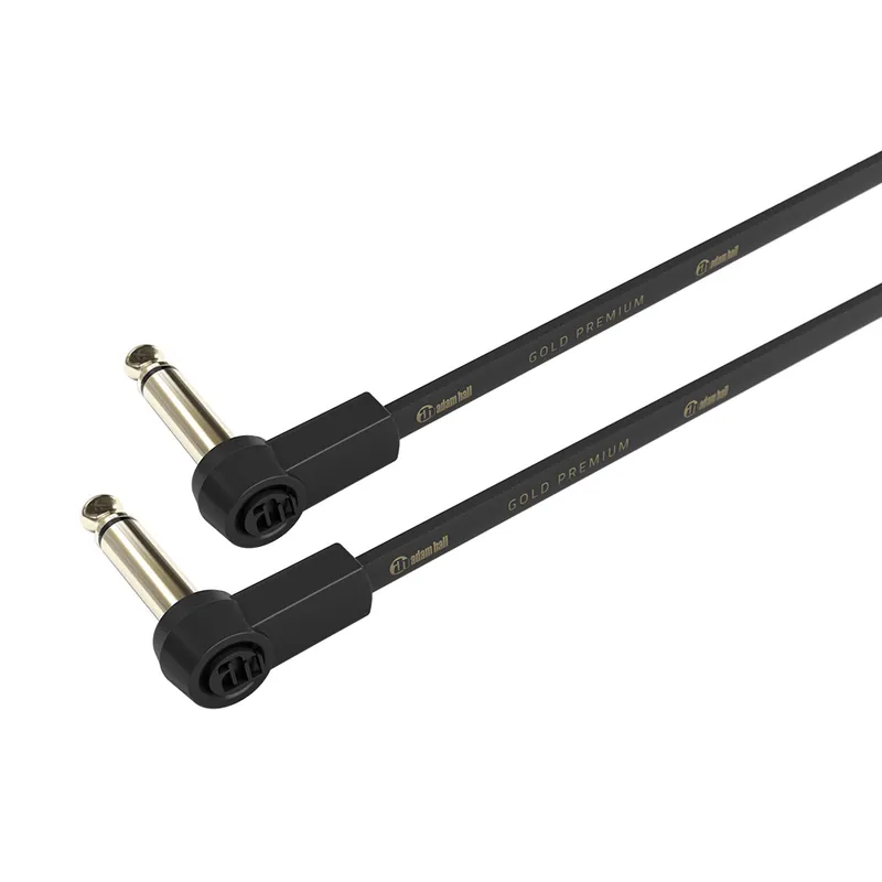 Wochenendangebot Adam Hall Cables K4 IRR 0045 FLM - Flaches Audiokabel, 6,3 mm Mono-Goldstecker, 0,45 m