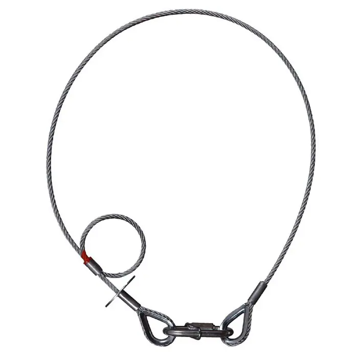 Zertifiziert Adam Hall Accessories S 33100 SK - Saveking® Sicherungsseil 3 mm, 1 m, beidseitig Kausche, silber