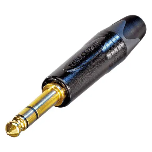 Bestpreis Neutrik NP3X-B - 3 poliger 6.35 mm Klinkenstecker, vergoldete Kontakte, schwarzes Gehäuse