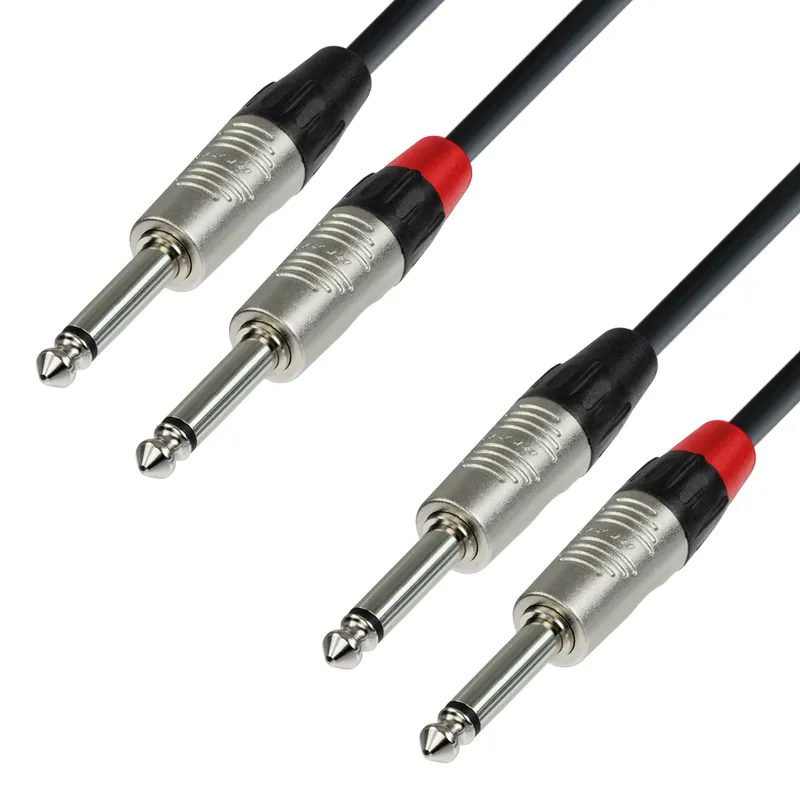 Adam Hall Cables K4 TPP 0090 - Audiokabel REAN 2 x 6,3 mm Klinke mono auf 2 x 6,3 mm Klinke mono 0,9 Letzte Chance