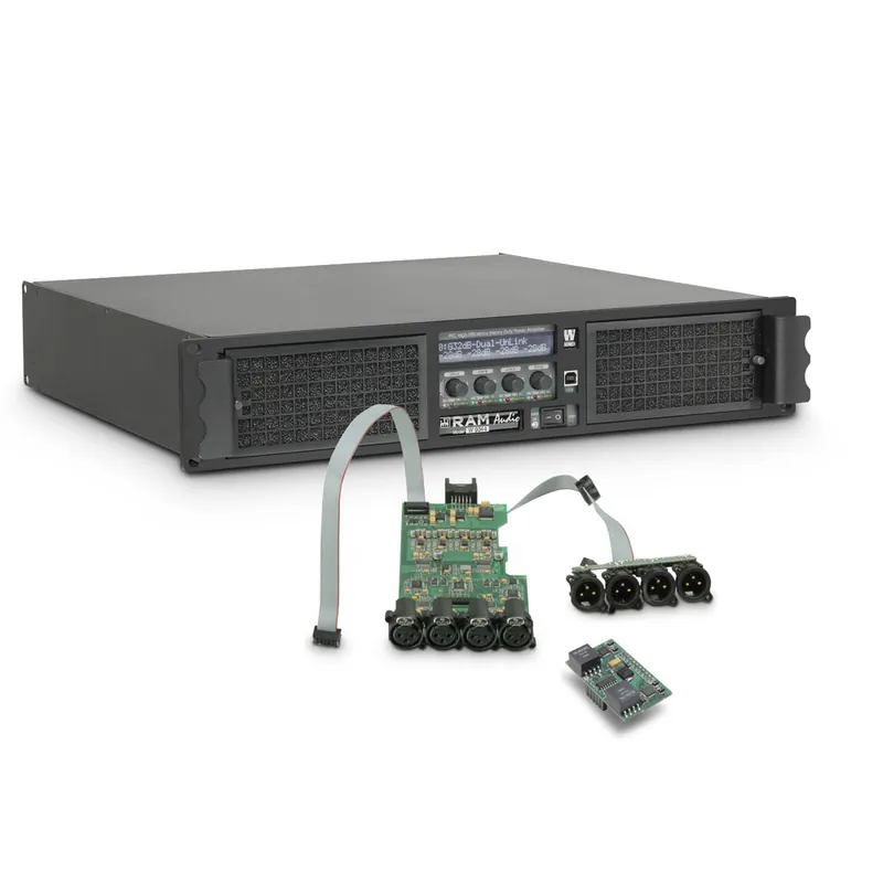 Finale Aktion Ram Audio W 9044 DSP AES - PA Endstufe 4 x 2200 W 4 Ohm inkl. DSP Modul mit AES/EBU digitalem Eingan