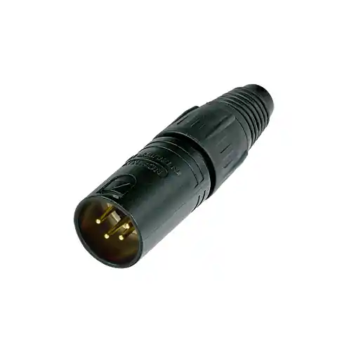 Sonderaktion Neutrik C4 MX-B - XLR Stecker 4-Pol male in schwarz mit Goldkontakten