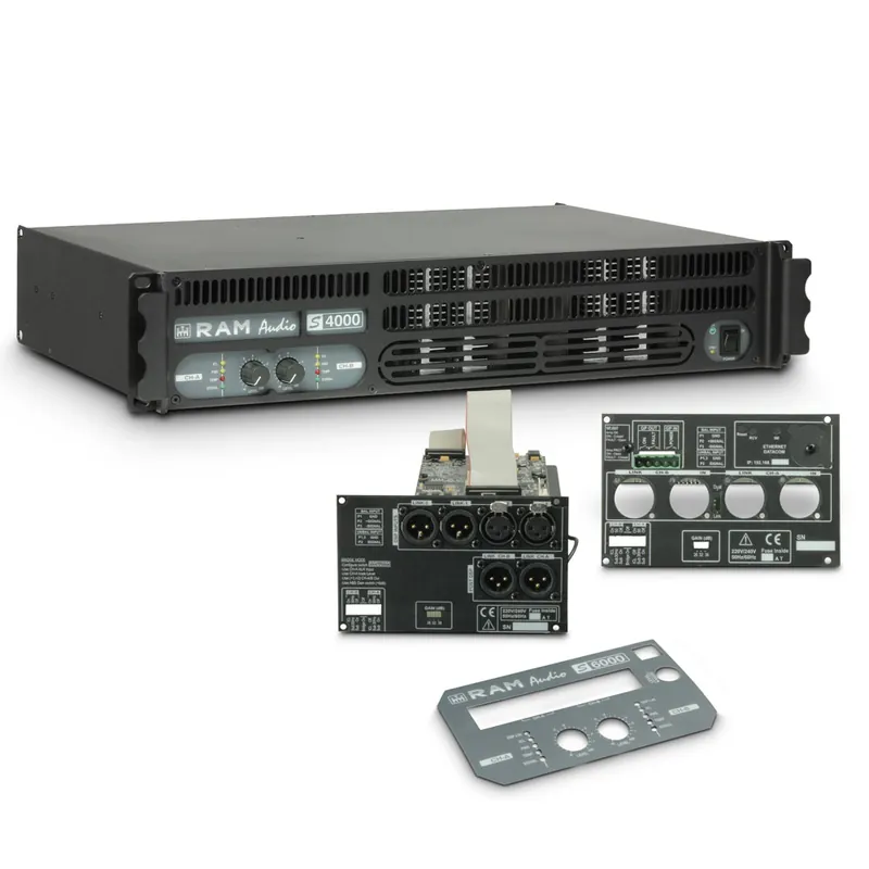 Expressversand Ram Audio S 4000 DSP GPIO - PA Endstufe 2 x 1950 W 2 Ohm inkl. DSP- und GPIO-Modul