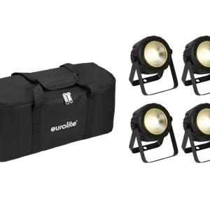 Abverkauf EUROLITE Set 4x LED PARty Spot COB + Soft-Bag