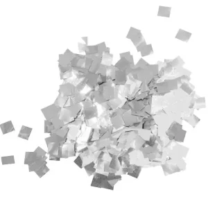 Ausverkauf TCM FX Metallic Konfetti Regentropfen 6x6mm, silber, 1kg