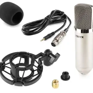 Expressversand VONYX "CM400" Großmembran Studio-/Recording Mikrofon inkl. Spinne, Windschutz und Kabel