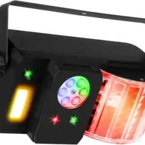 Super-Preis FUZZIX "Stellar1" DMX 4-in-1 Lichteffekt mit Gobo-Effekt, Derby-Effekt, Triple-Laser, und Strobe