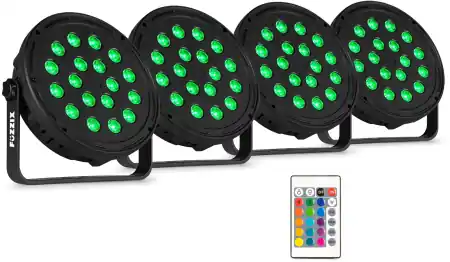 Bestseller FUZZIX "Comet M16" Party Par Set mit IR-Fernbedienung