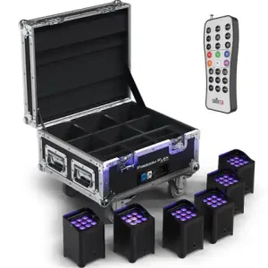 CHAUVET "Freedom Flex H9 IP X6" 6 Akku LED Uplights mit Ladecase und Funk-Fernbedienung Rabatt