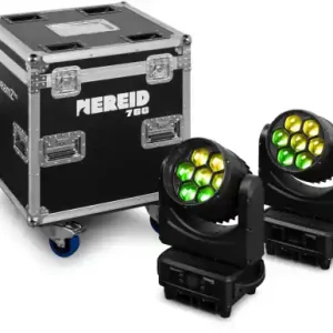 TOURSET: 2x BeamZPro "NEREID760" Wetterfester IP65 OUTDOOR LED Zoom Bee Eye Moving Head mit Case Knallerangebot
