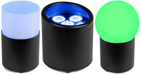 Kostenfreie Lieferung BeamZPro "Helios" LED Outdoor Akku Uplight IP65, 6x 15 Watt RGBWA+UV LED & Wireless DMX
