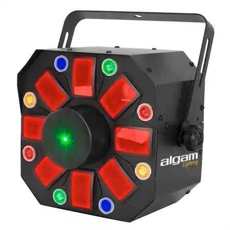 ALGAM Lighting "PHEBUS 2" 3-in-1 Combo LED Lichteffekt, Flower-, Wash- & Laser-Effekte Markenprodukt