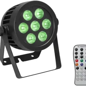 EUROLITE "LED IP PAR" 7x 9 Watt RGBA/CW/WW+UV Aluminium IP65 Outdoor Scheinwerfer Neue Ware