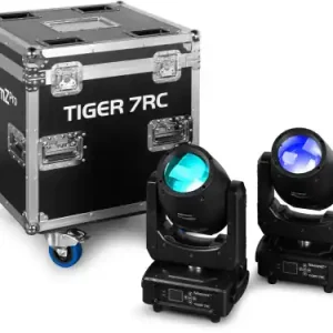 Abverkauf TOURSET: 2x BeamZPro "Tiger 7RC" Beam Moving Head inkl. 7R 230W Lampe & Flightcase