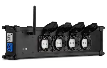Neu PD Connex "PSB50" Power Splitter mit Wireless DMX, P-Con In/Out, 4x Schuko Verbinder