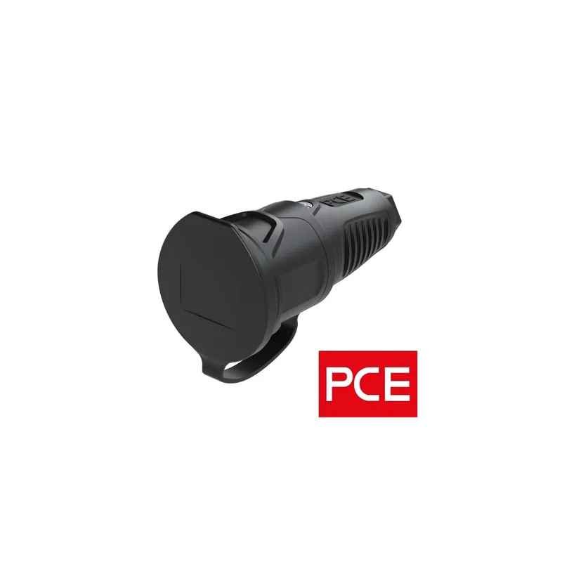 PCE Taurus2 Schuko-Kupplung Vollgummi mit Deckel IP54 Online Kaufen