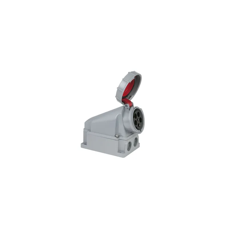 Zertifiziert PCE - CEE 63A 400V 5p Wallmount Female Rot, IP67