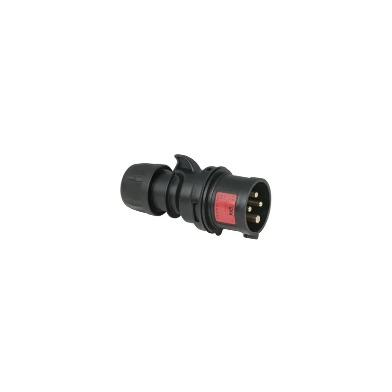 Markenprodukt PCE - CEE 16A 400V 4p Plug Male Schwarz, Turbo Twist, IP44