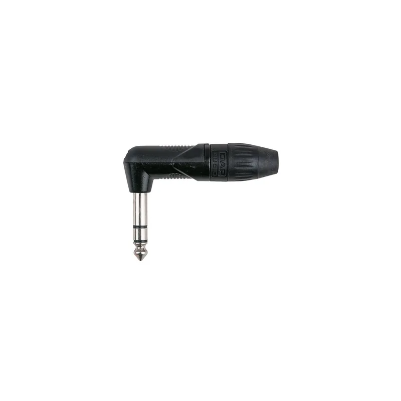 DAP - 6.3mm Right-angle Jack X-type Stereo with black endcap Schwarzes Gehäuse Meistverkauft