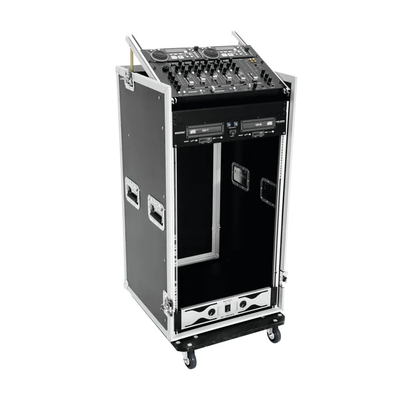 Begrenztes Angebot ROADINGER Spezial-Kombi-Case Profi, 20HE mit Rollen
