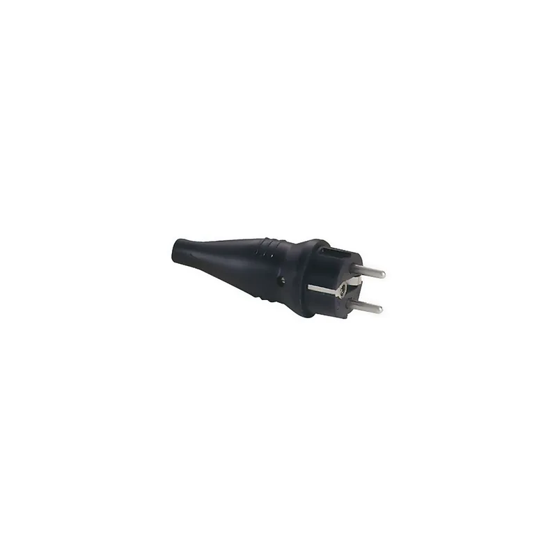 ABL - Rubber Schuko 230V/240V Connector Male Schwarzes Gehäuse - CEE7/VII Wochenendangebot