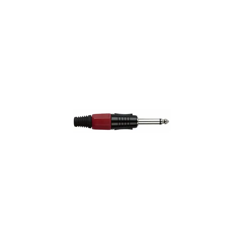 Zertifiziert DAP - 6.3 mm Jackplug Mono, Black housing Rote Kappe