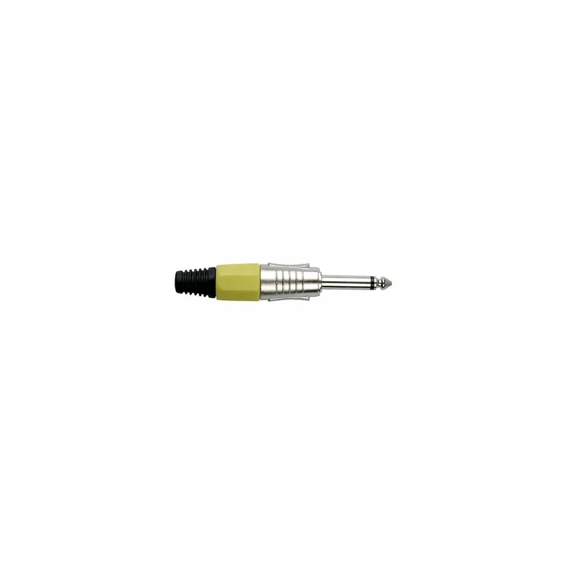 Super-Preis DAP - 6.3 mm Jackplug Mono, Nickel housing Gelbe Kappe