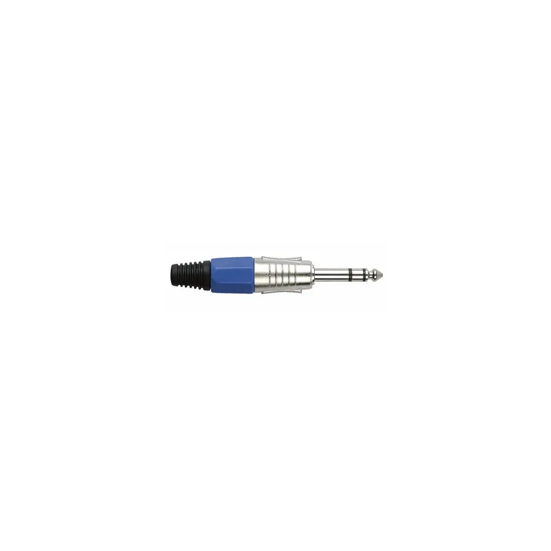 DAP - 6.3 mm Jackplug Stereo, Nickel housing Blaue Kappe Gratis Versand