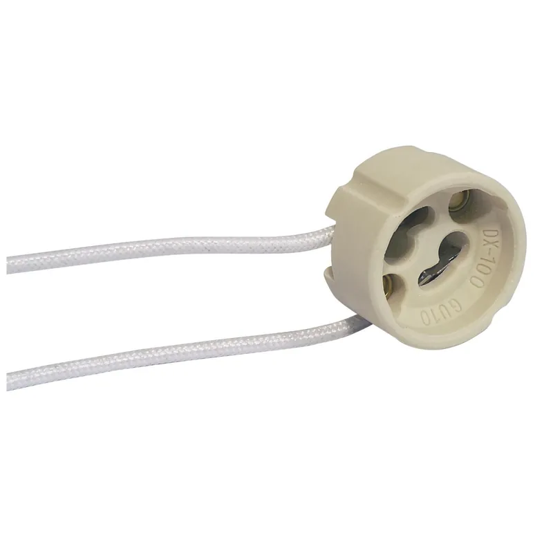 Zertifiziert Keramik Fassung / Sockel GU-10 (Kabel 10cm)