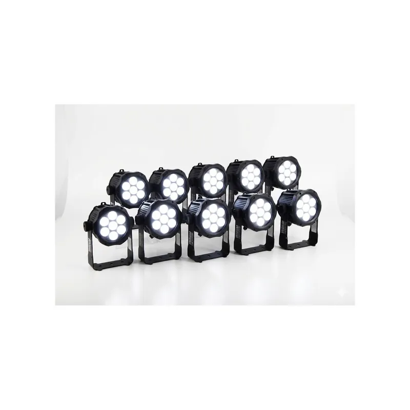 10er Set IRIDIUM LED PAR CAN 7x10W RGBW IP65 15° Sonderaktion